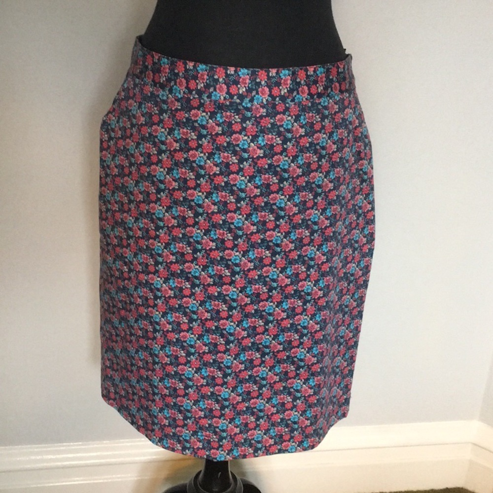 346 Brooks Brothers Floral Midi Skirt, 12